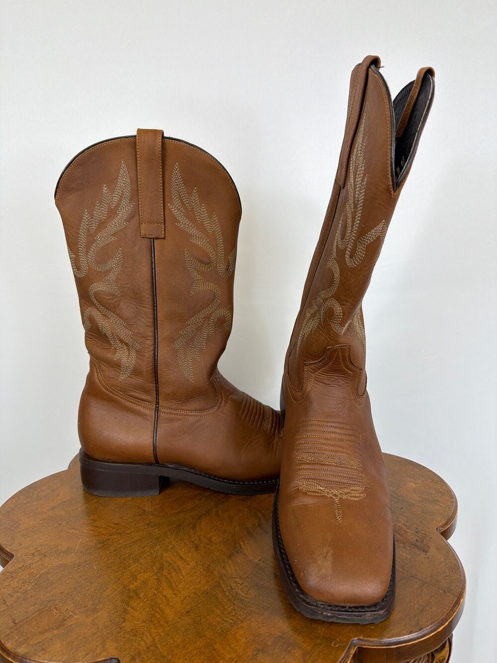 Masterson Boot Company Brown Leather Western Cowboy Boots Size 13 D